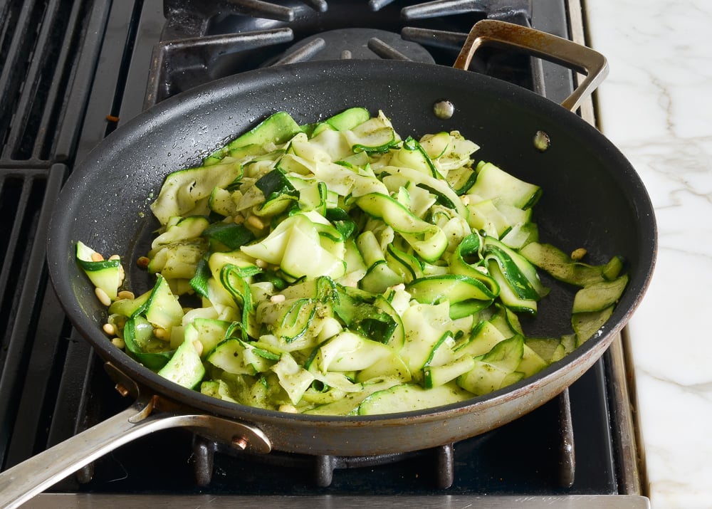 finished zucchini noodles