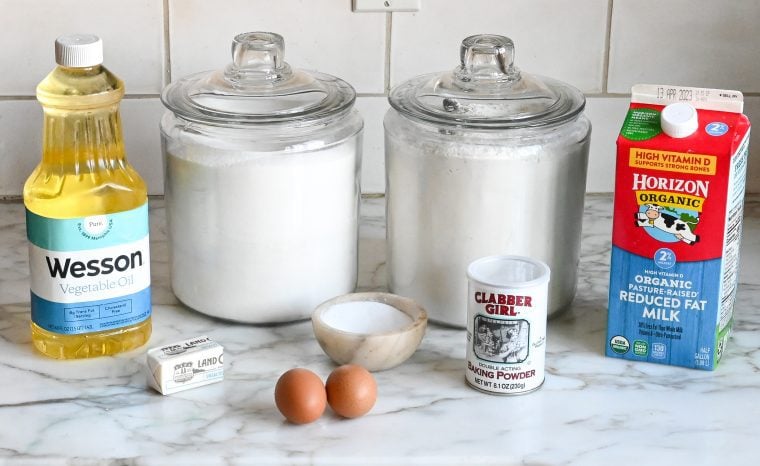 ingredients for homemade pancakes
