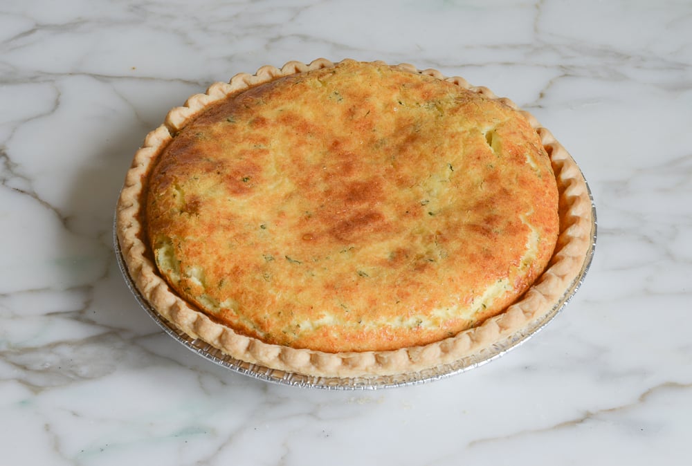 baked parmesan and leek quiche