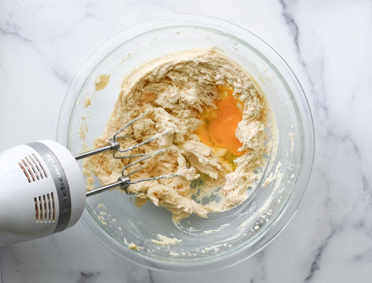 adding the egg