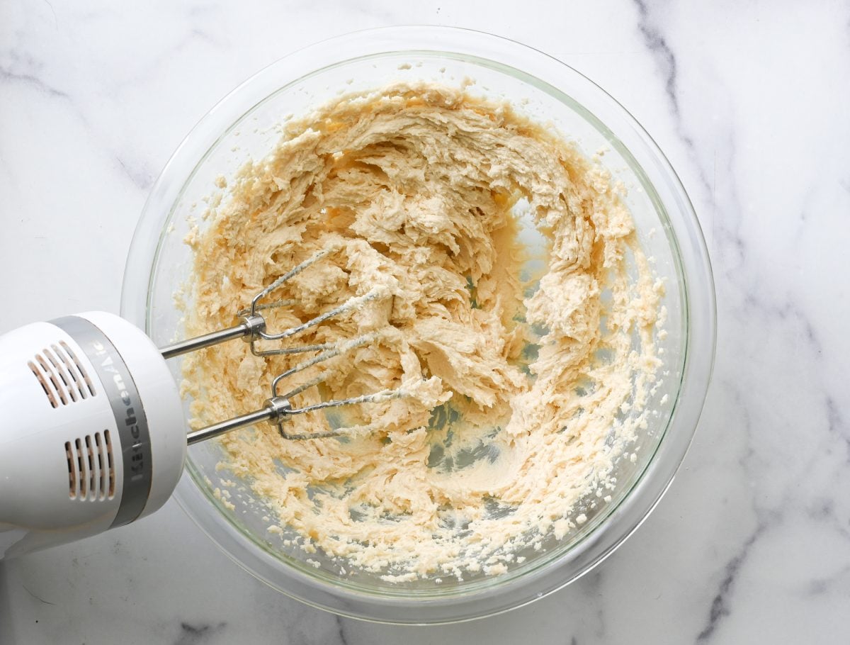 Beating the butter and sugars