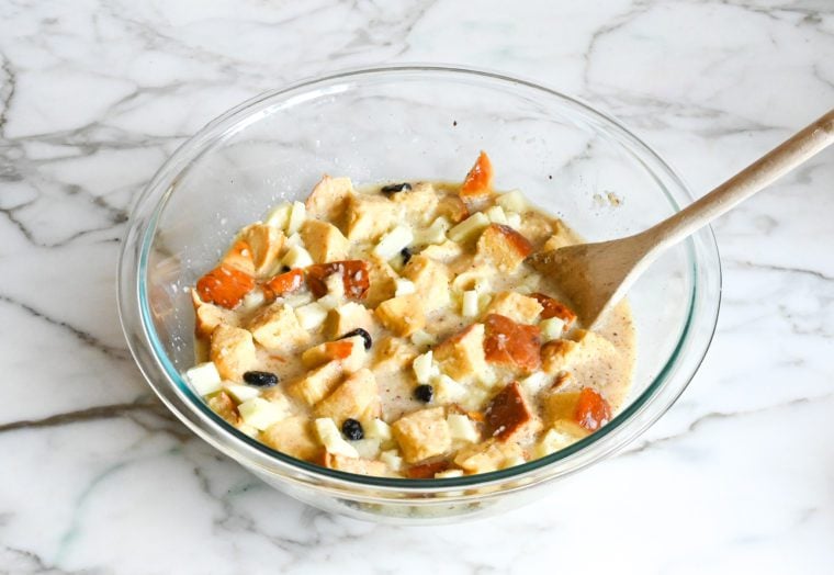 bread pudding mixture