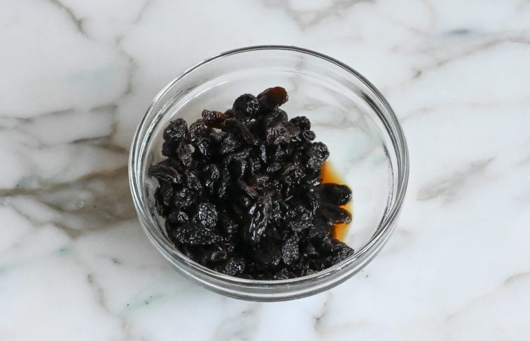 raisins soaking in rum