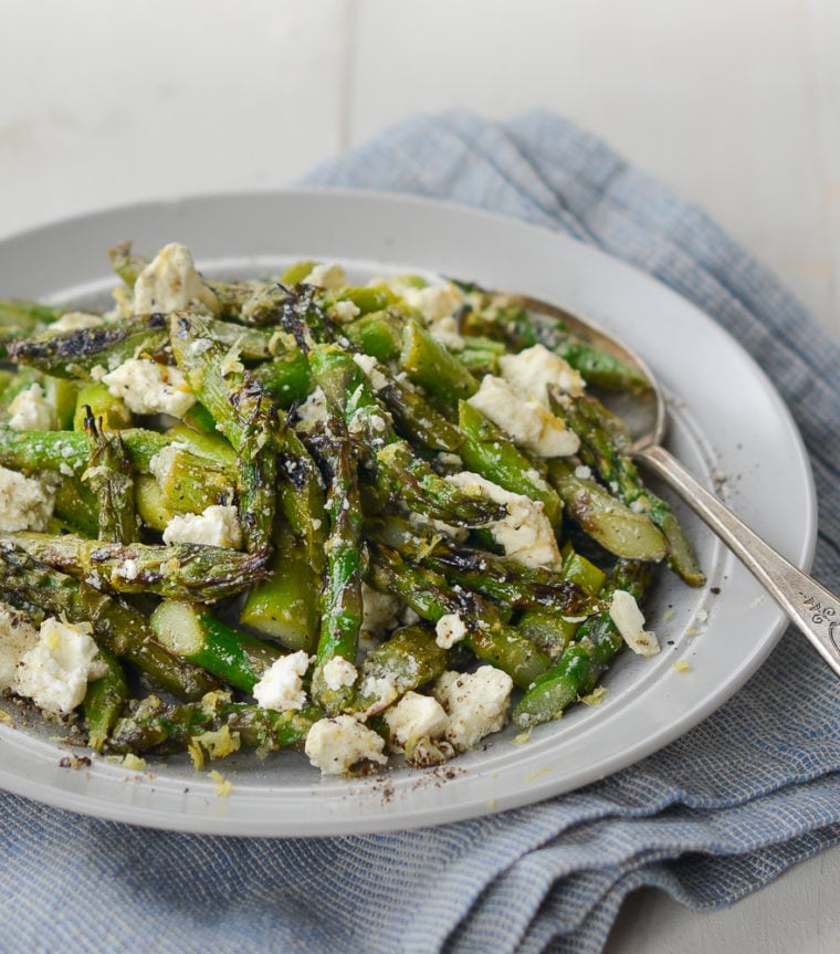 Grilled Asparagus Salad with Lemon and Feta