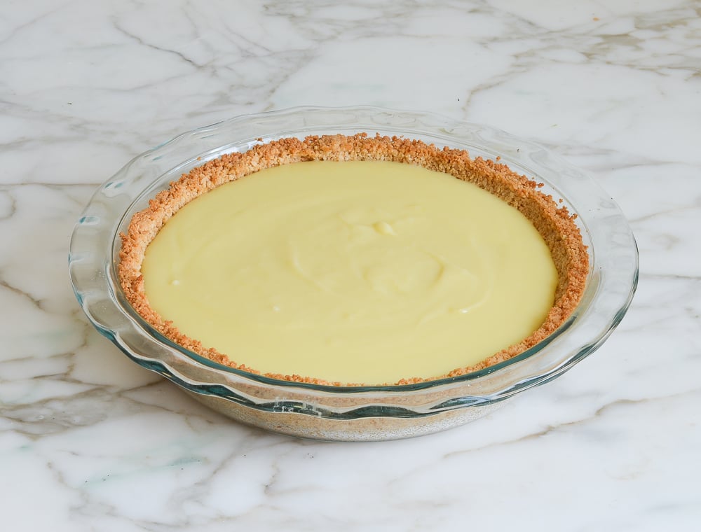 filling poured into crust