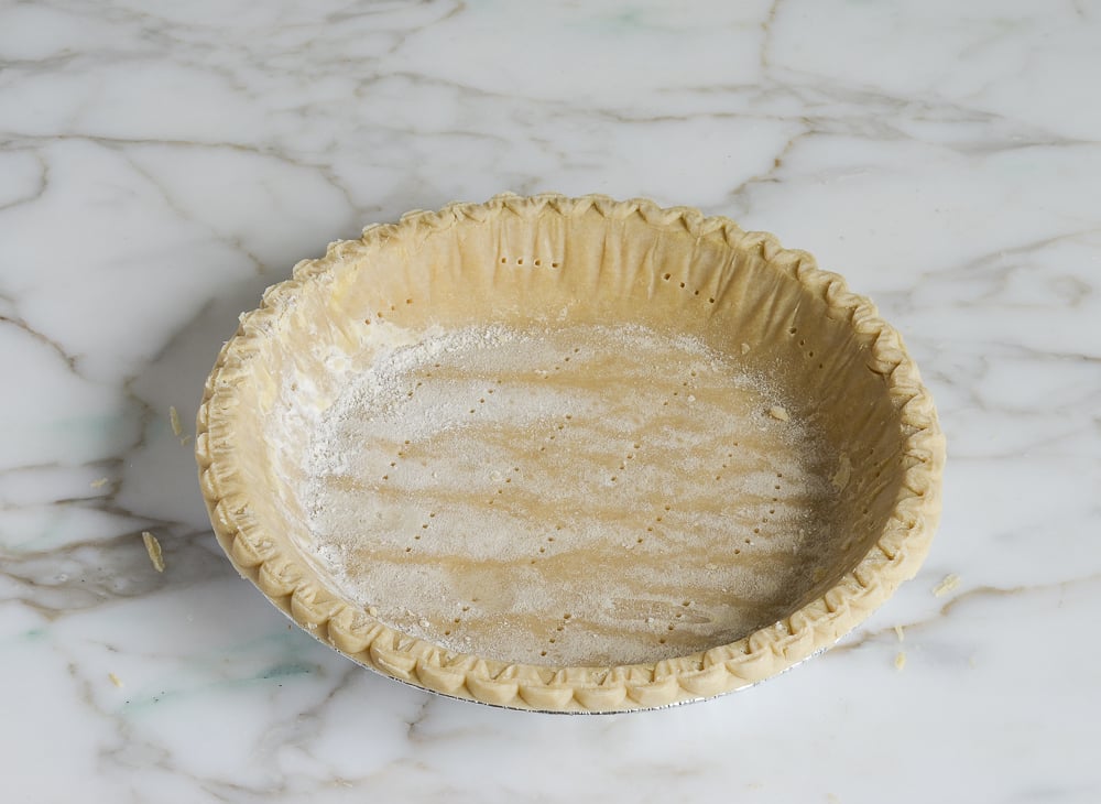crust pricked with fork