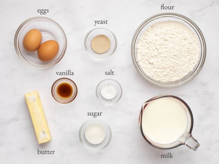 ingredients for yeasted waffle recipe