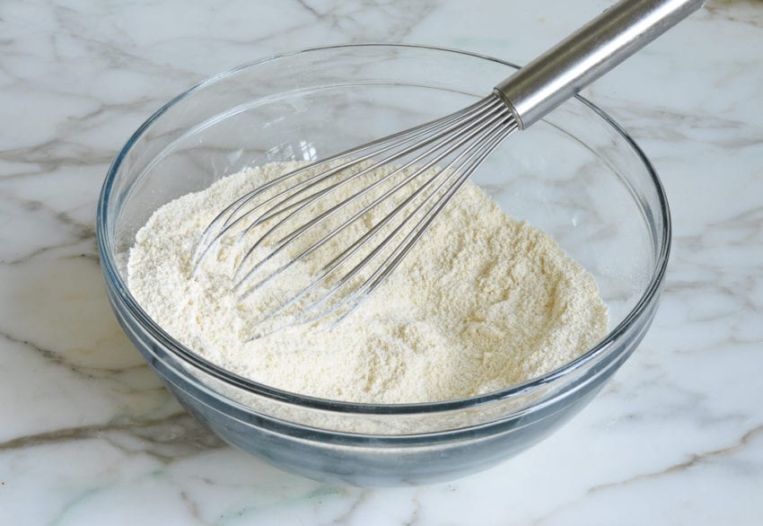 whisking the dry ingredients
