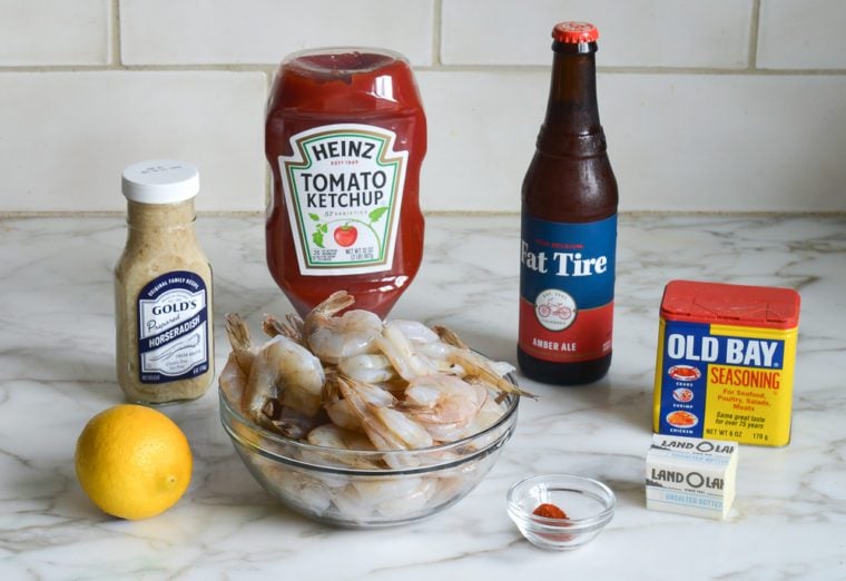 ingredients for boiled shrimp