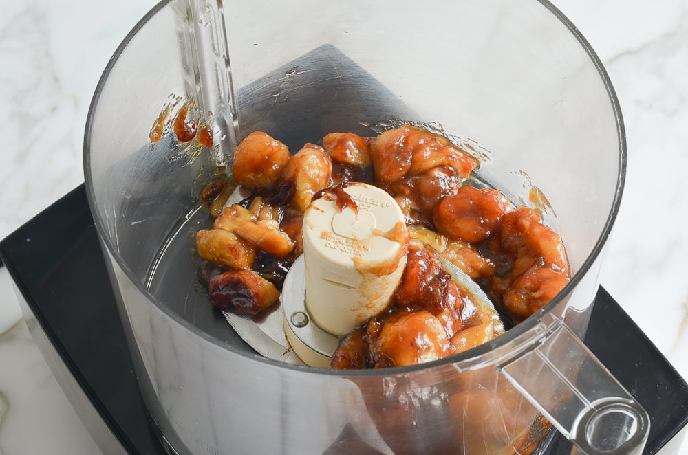 caramelized bananas in food processor