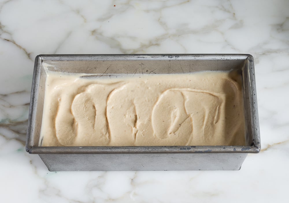 banana ice cream in container