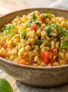 Chesapeake corn tomatoes and basil