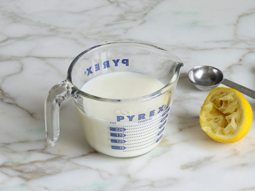 Milk and lemon