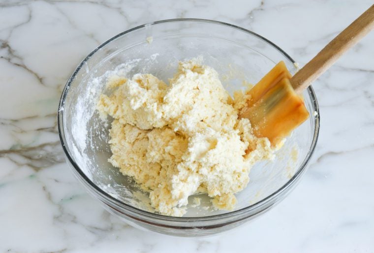 scone dough in bowl