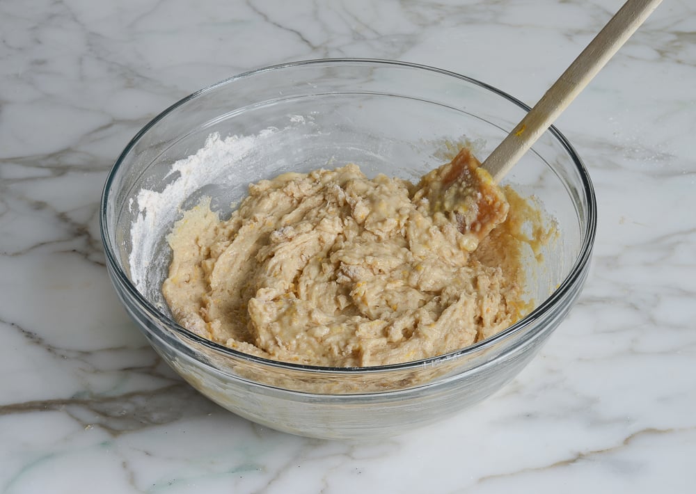 Bread dough in a bowl.