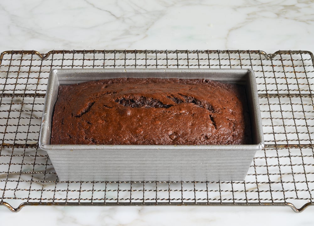 cooling chocolate banana bread