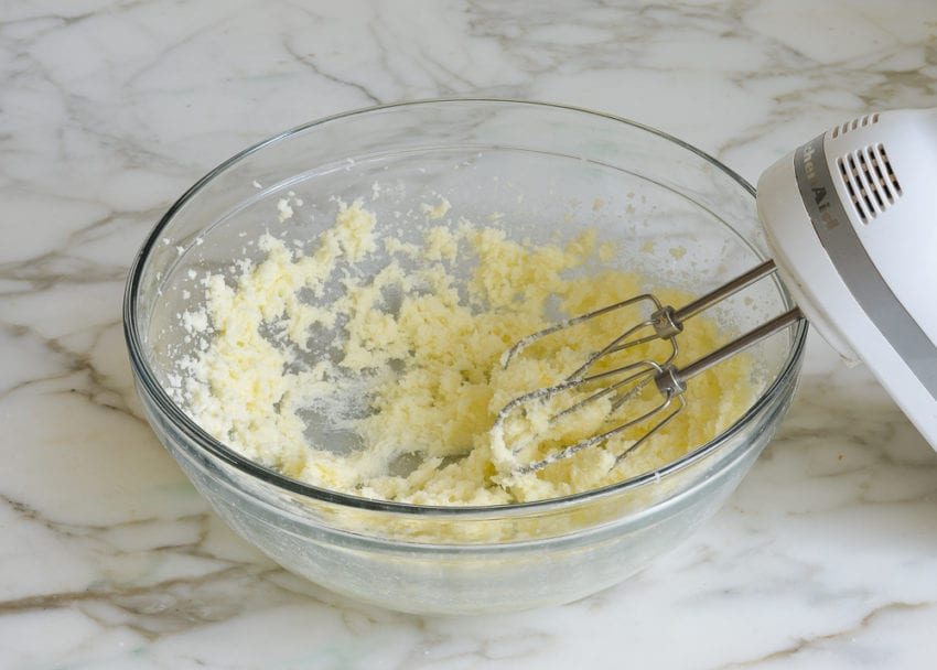 creaming the butter and sugar