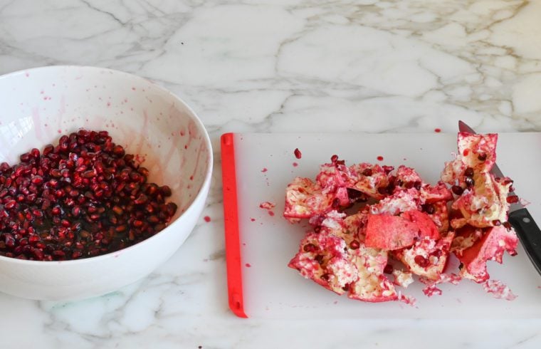 pomegranate arils in bowl