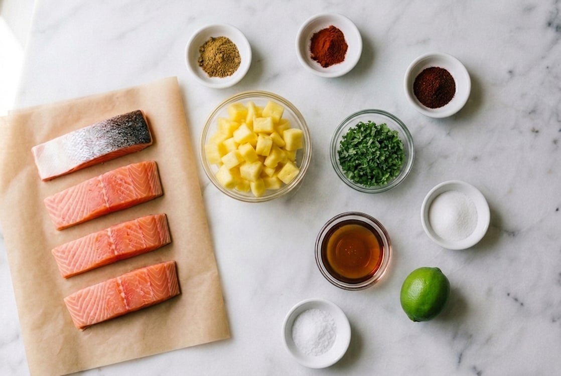 maple-glazed-salmon-pineapple-salsa-ingredients