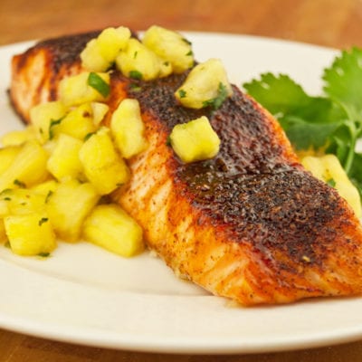 southwestern salmon pineapple salsa