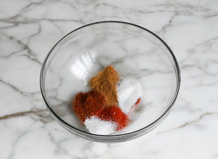 Unmixed spices in a bowl.
