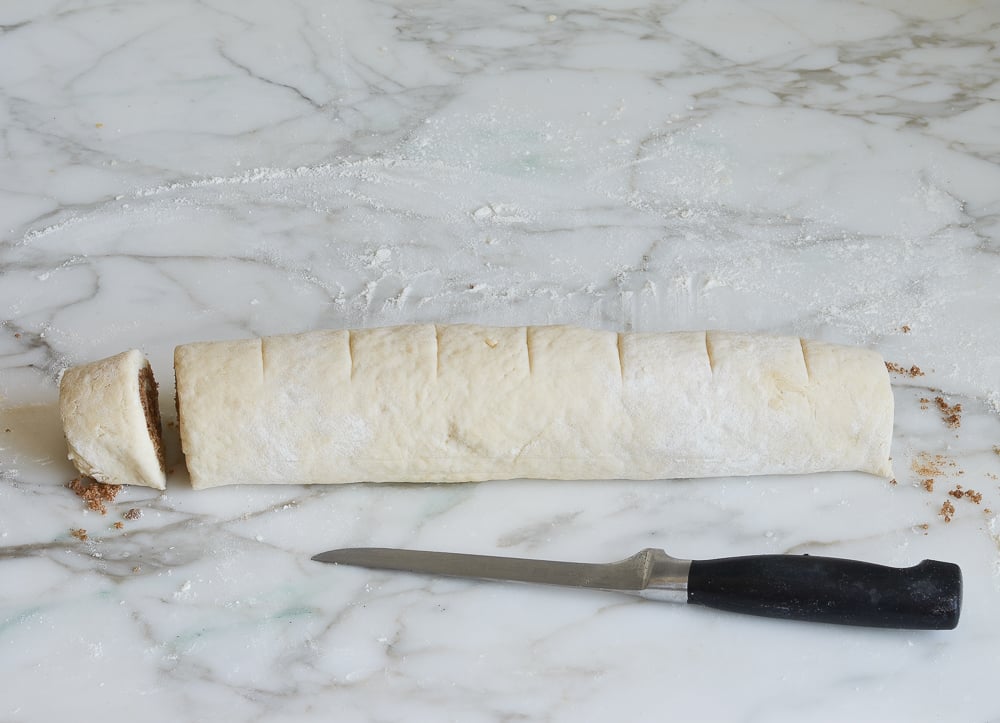 cutting the rolls