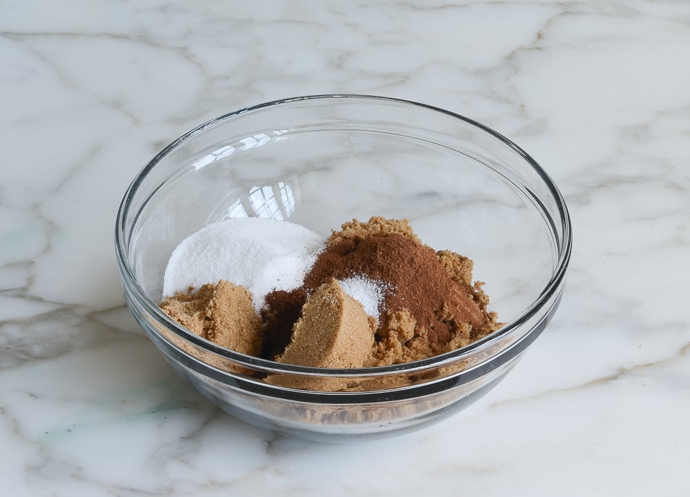 filling ingredients in bowl