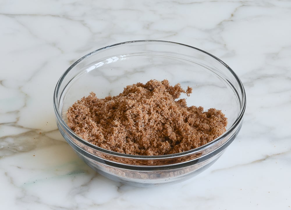 Bowl of mixed filling.