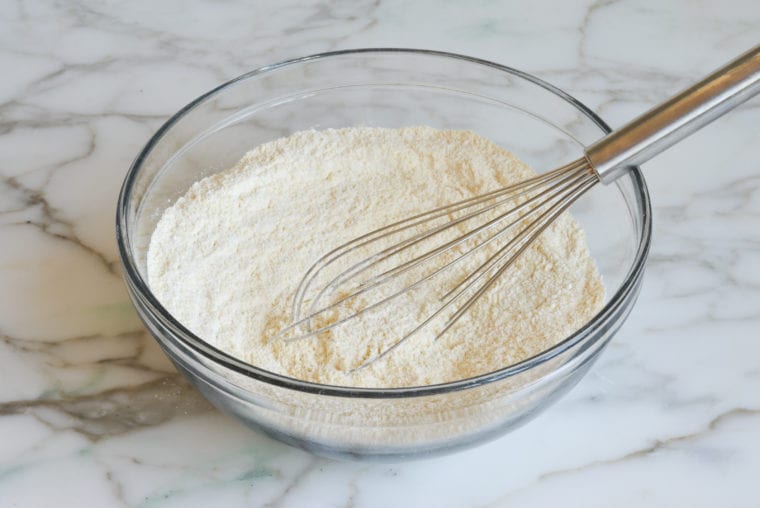 dry ingredients whisked