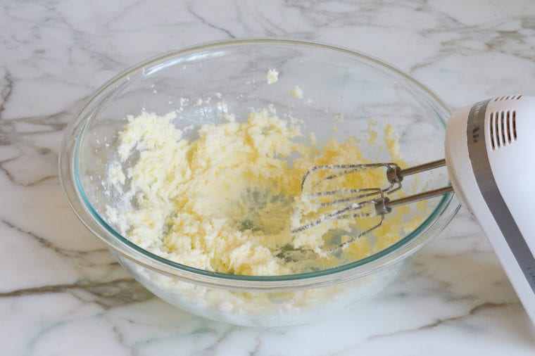 creaming butter and sugar