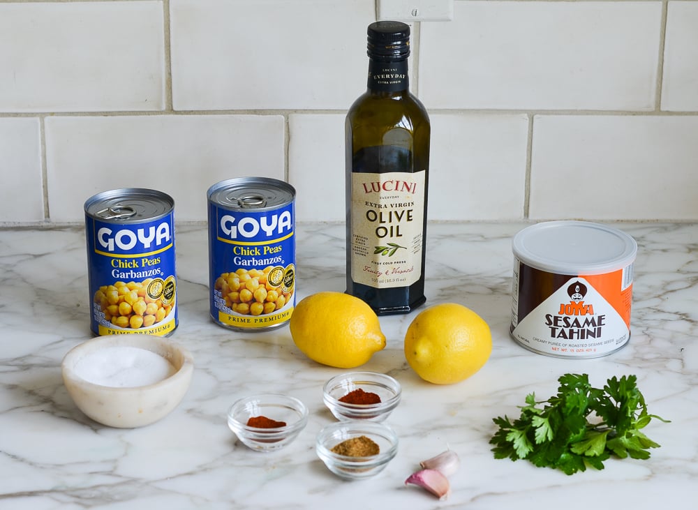 ingredients for hummus