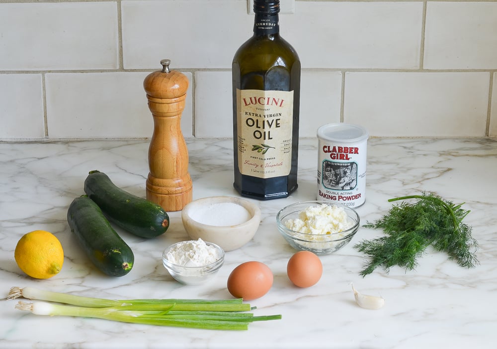 ingredients for zucchini fritters