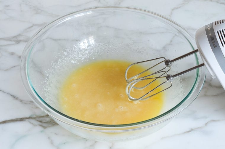 Bowl of butter mixture.