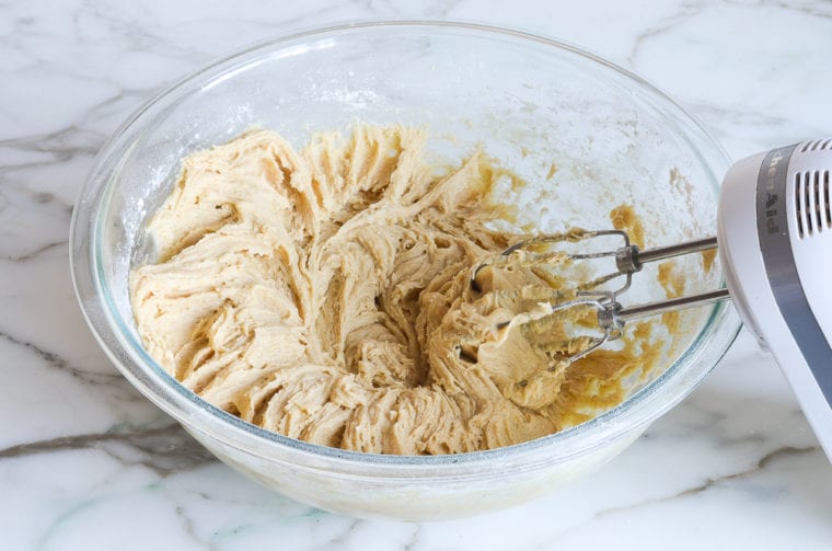 Bowl of mixed batter.