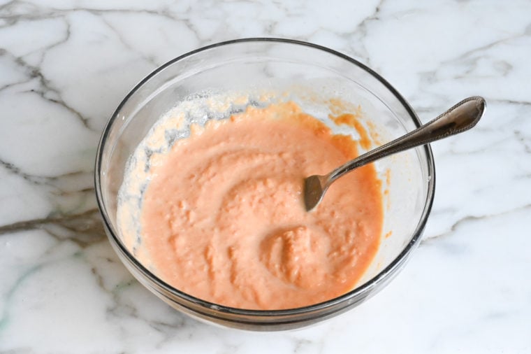 sweet potatoes and milk in large bowl