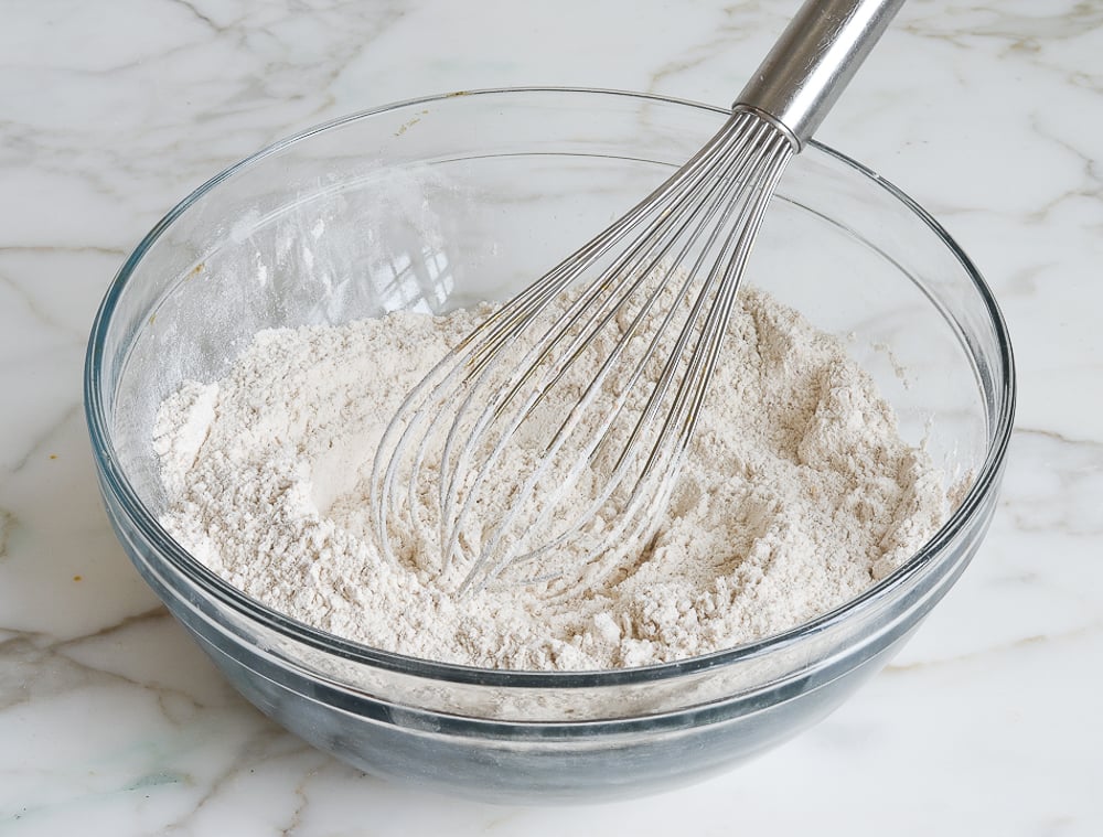 whisking dry ingredients