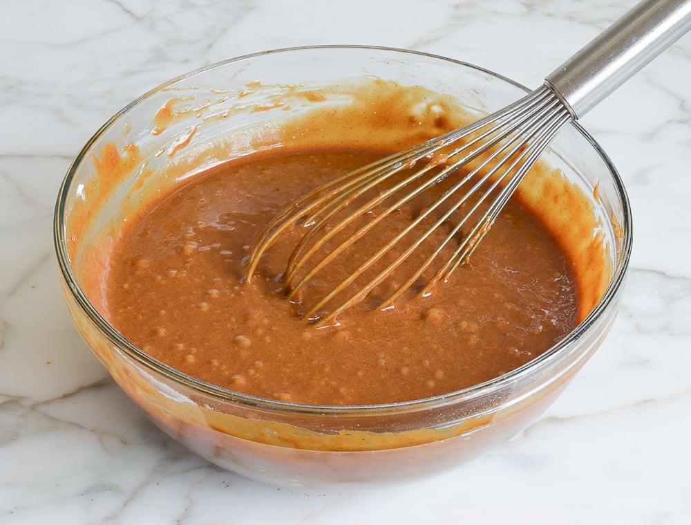 whisked gingerbread batter