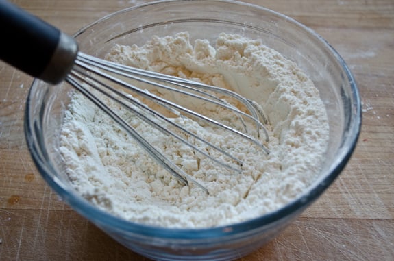 dry-ingredients Whisk in a bowl of dry ingredients.