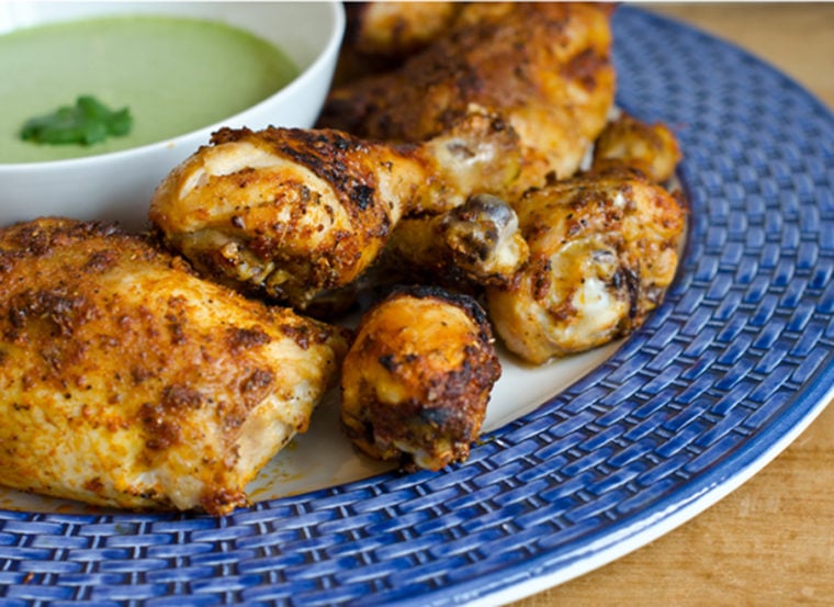 Plate of Peruvian chicken.