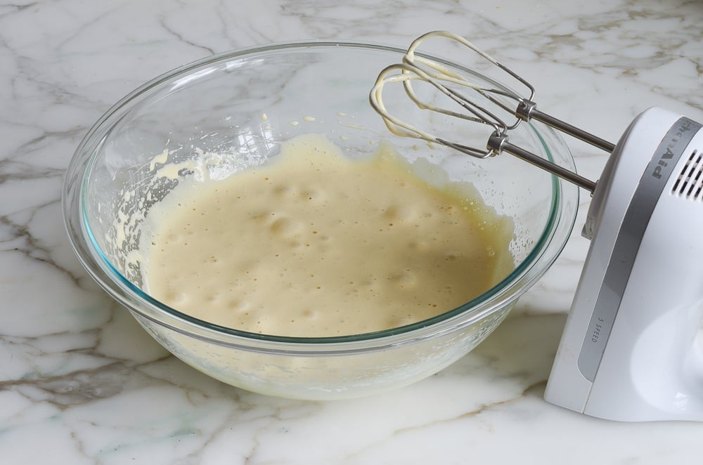 beaten egg mixture