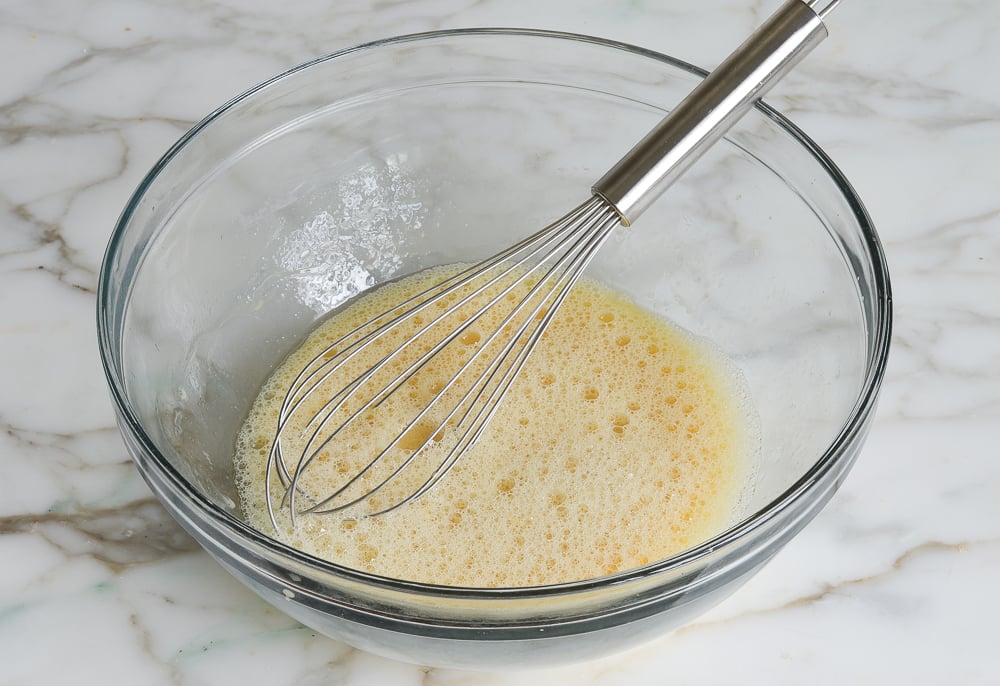 whisked egg yolk mixture