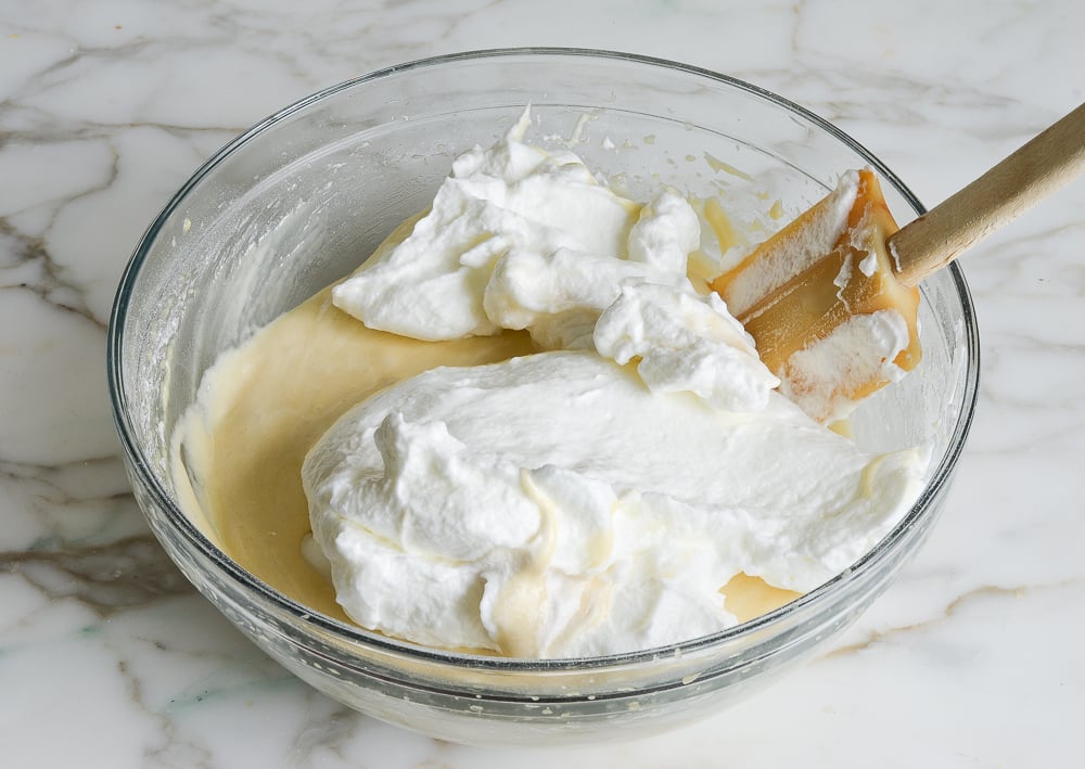 adding egg whites to batter
