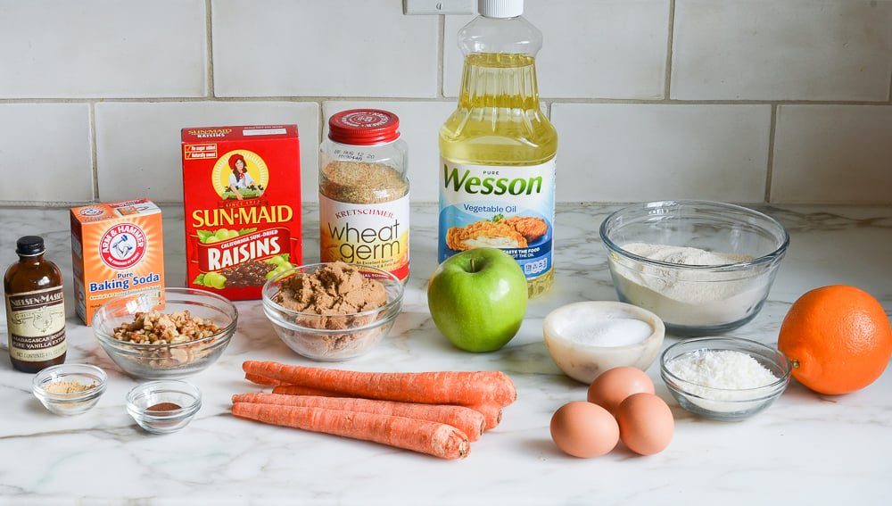 Morning glory muffins ingredients