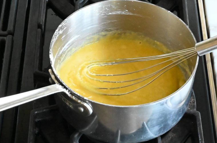 whisked egg mixture