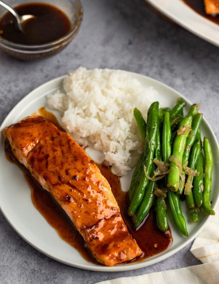 Pan-Seared Salmon with Soy Mustard Glaze