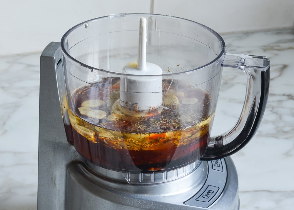 ingredients combined in food processor
