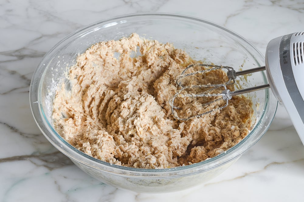 banana oatmeal cookie batter