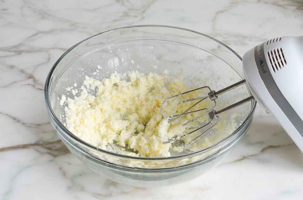 creaming butter and sugar