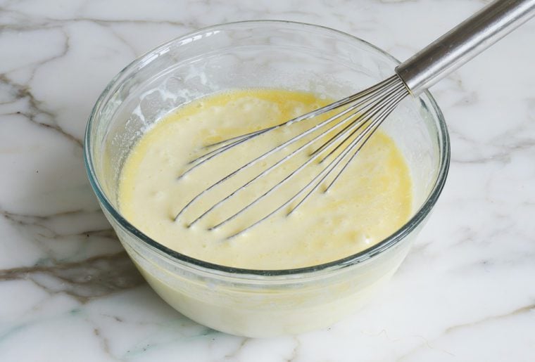 whisked wet ingredients