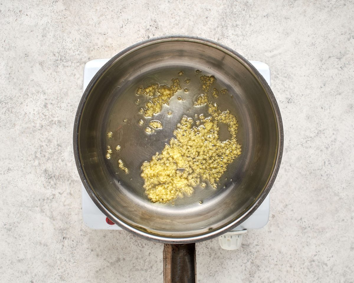sautéing the ginger in a sauce pan with a bit of oil.